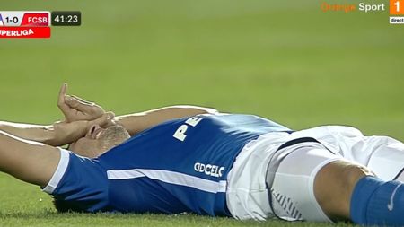 Dragoș Nedelcu a ieșit în lacrimi de pe teren. Mijlocașul Farului s-a accidentat și a început să strige de durere în meciul cu FCSB