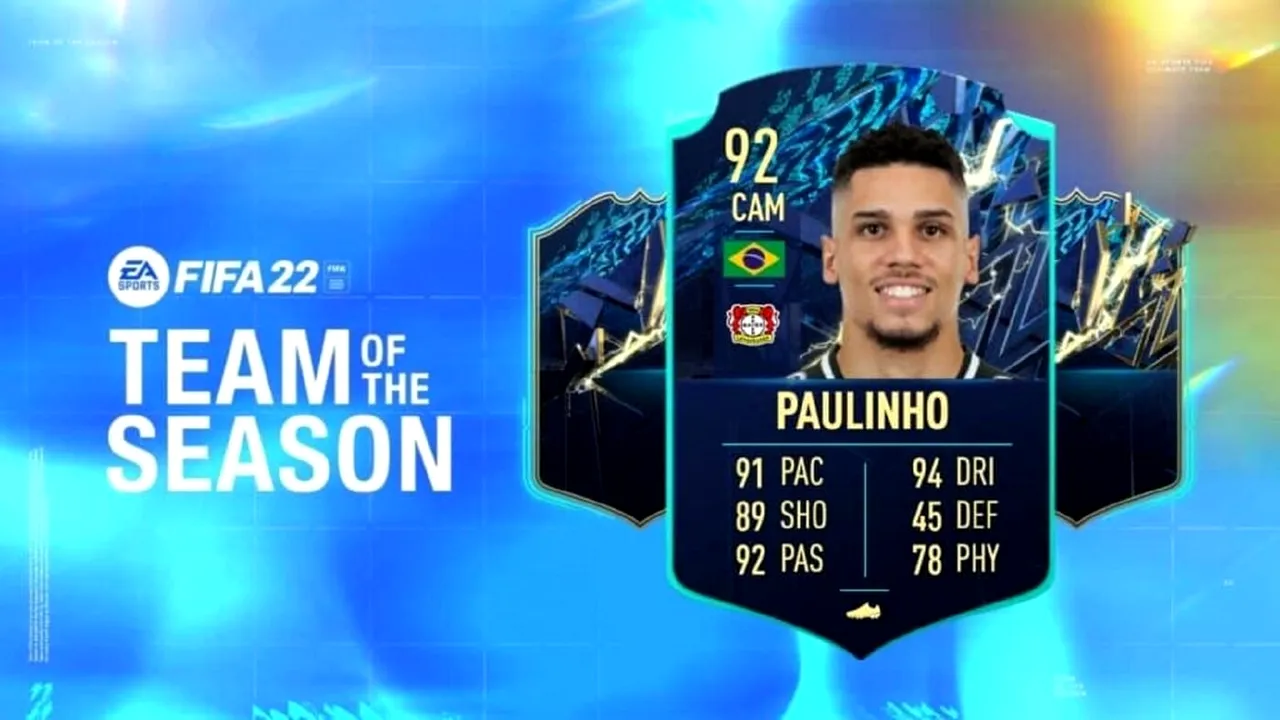 Seria Team Of The Season revine în FIFA 22! Paulinho are un super card în Ultimate Team