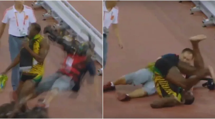 Cameramanul care l-a doborât accidental pe Usain Bolt i-a dăruit sportivului o brățară talisman: 