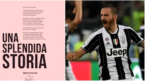 Gest superb al lui Bonucci: a cumpărat o pagină din Gazzetta dello Sport pentru a transmite un mesaj 