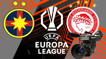 Cine transmite la TV FCSB – Olympiakos