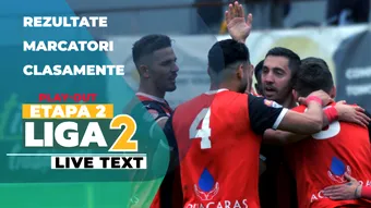 Liga 2, etapa 2 din play-out | În ambele grupe au loc meciuri între primele două clasate. Cele opt jocuri încep la ora 11:00