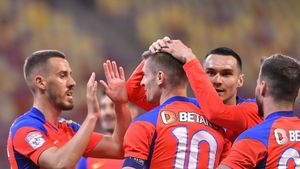 FCSB - FC Voluntari 4-0. Trupa lui Toni Petrea ține aproape de CFR Cluj și poate câștiga campionatul dacă triumfă în toate partidele rămase!