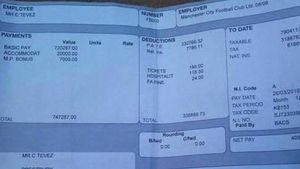 FOTO: Iată fluturașul de salariu al lui Carlos Tevez.** Hârtia a fost "scăpată" pe internet și-l dă de gol pe argentinian. Cât câștigă pe lună