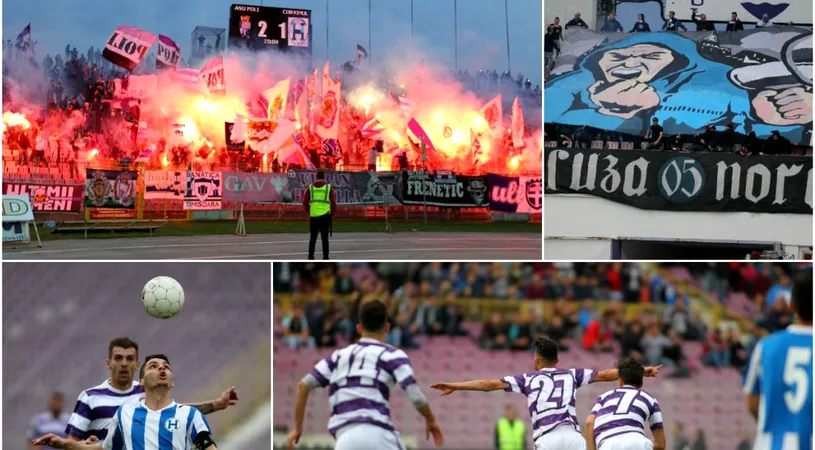 Pasiunea ce nu ține cont de ligă!** 7.500 de fani i-au făcut pe jucătorii lui ASU Poli și FC Hunedoara să uite că joacă în Liga 3 | VIDEO și FOTO
