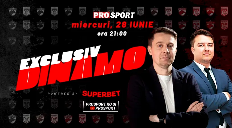 Președintele celui mai galonat club sportiv din România vine la EXCLUSIV DINAMO! Ionuț Popa, invitatul lui Cătălin Mureșanu de miercuri, 28 iunie