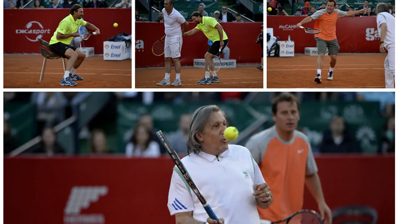 FOTO - Patru medalii pentru patru ași ai tenisului. Spectacol făcut de  Ilie Năstase, Andrei Pavel, Goran Ivanisevici și Cedric Pioline la BRD Năstase Țiriac Trophy