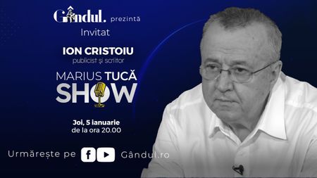 Marius Tucă Show începe joi, 5 ianuarie, de la ora 20.00, live pe gândul.ro