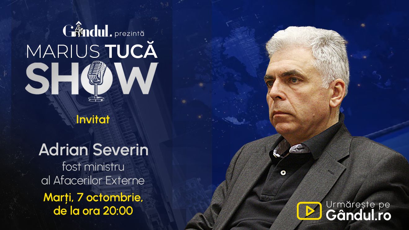 Marius Tucă Show începe marți, 7 octombrie, de la ora 20.00, live pe Gândul. Invitat: Adrian Severin