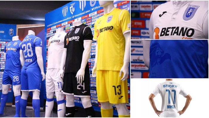 U Craiova și-a prezentat echipamentul pentru noul sezon. Leu imprimat, sabia de pe stemă și ce reprezintă "70"-ul inscripționat în interiorul numărului