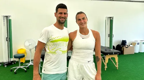 Gluma făcută de Aryna Sabalenka după ce s-a fotografiat alături de Novak Djokovic: „24 de Grand Slam-uri într-o singură poză!” FOTO