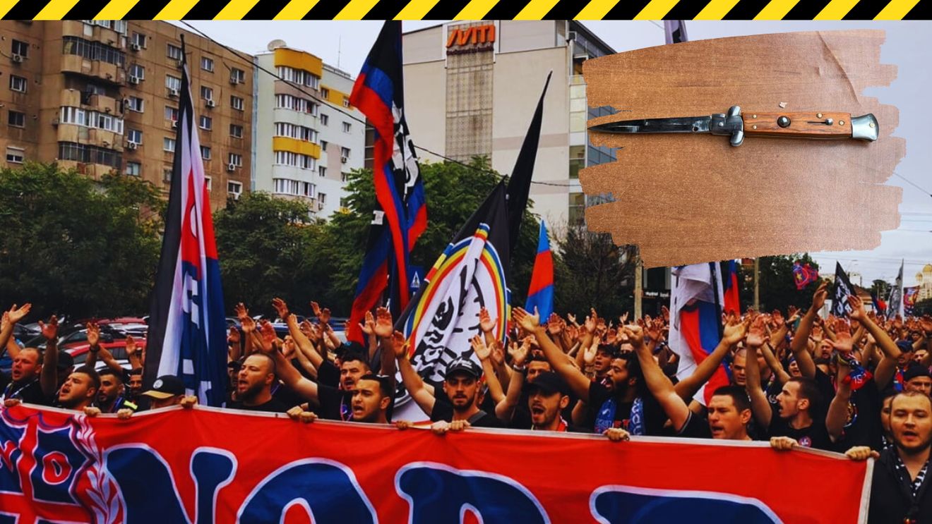 Episod șocant petrecut în apropiere de stadionul din Ghencea! Jandarmii au reținut un minor înarmat cu un cuțit, care se îndrepta spre locul de întâlnire al fanilor lui FCSB