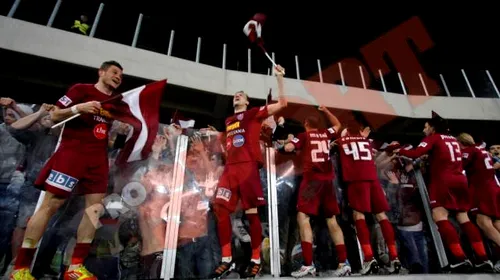 FIESTA pe Cluj Arena! **CFR, „TOT MAI SUS”! FOTO: cum au petrecut Cadu&Co în fieful rivalei