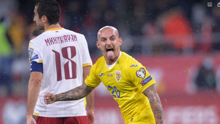 Alex Mitriță, gol extaordinar pentru naționala României! Cel mai scund jucător de pe teren a înscris cu capul în poarta Armeniei. Reacția lui Mirel Rădoi | FOTO