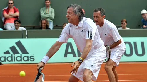 Ilie Năstase,  învins în turneul de veterani de la Roland Garros