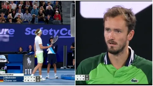 Tensiuni incredibile în a doua semifinală de la Australian Open! Alexander Zverev l-a atacat verbal pe Daniil Medvedev: „Se dă în spectacol