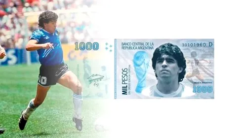 Driblingul lui Diego Armando Maradona cu Anglia de la Mondialul din 1986, pe bancnota de 1.000 de pesos în Argentina. Cine a propus proiectul de lege