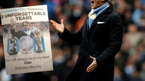 Inedit! FOTO Cum a ales Mancini să se despartă de suporterii lui Manchester City