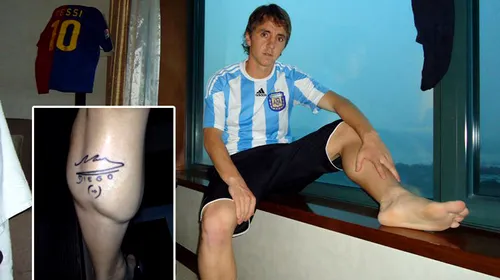 FOTO EXCLUSIV – „Messi” de România și-a tatuat autograful lui Maradona. Garcia vorbește despre întâlnirea cu starul BarÃ§ei