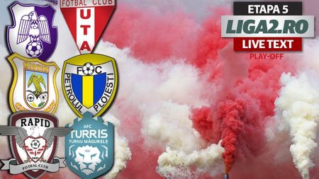 UTA și Campionii FC Argeș promovează direct în Liga 1, după ce Rapid a marcat în minutul 90+7 și a scos Turris Oltul de pe locul 2. CS Mioveni merge la baraj, chiar dacă a pierdut cu Petrolul. Rezultatele ultimei etape a play-off-ului Ligii 2