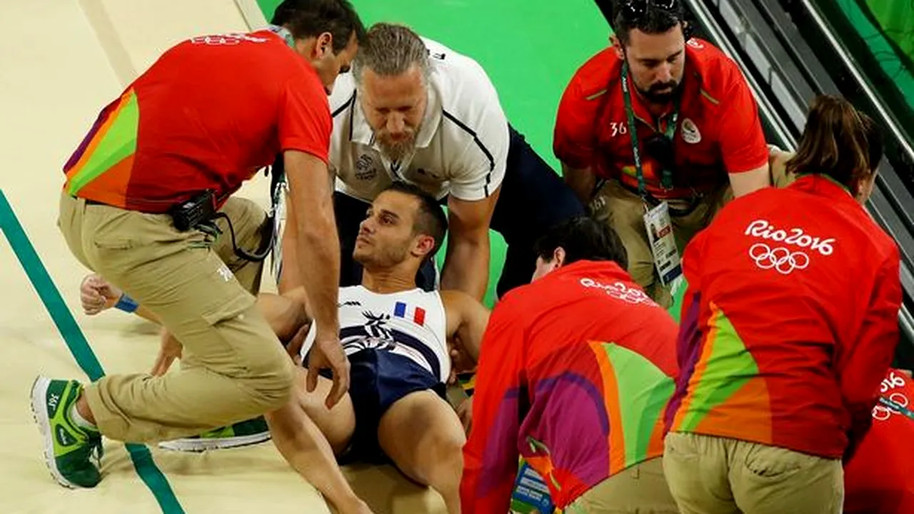 Rio 2016. FOTO | Imagini cumplite. Un gimnast francez și-a fracturat tibia după un exercițiu în concursul de sărituri