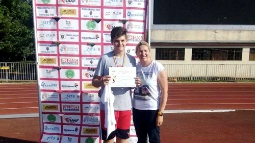 La doar 12 ani, fiul Nicoletei Grasu a câștigat două titluri la Naționalele de atletism pentru copii