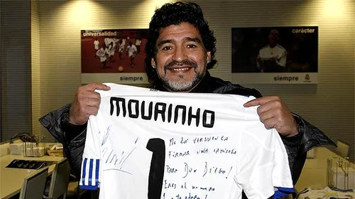 Maradona, în curtea rivalilor!** Mourinho: „Te ador, Diego!”