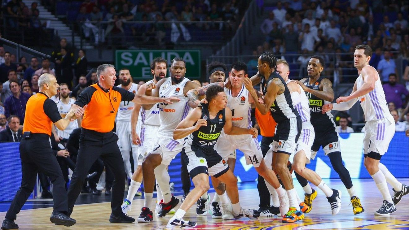 „Mama tuturor bătăilor din baschet”! Ce s-a întâmplat la Real Madrid - Partizan Belgrad, meci cu 21 de eliminări | VIDEO