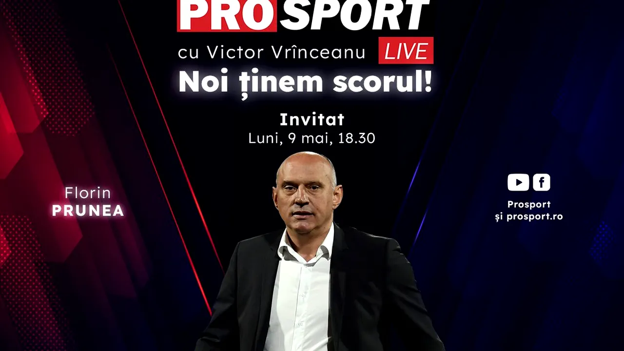 ProSport Live, o nouă ediție pe prosport.ro! Florin Prunea vorbește despre războiul total între FCSB și CFR Cluj pentru titlu, dar și despre ultimele pregătiri de la Dinamo înainte de baraj!