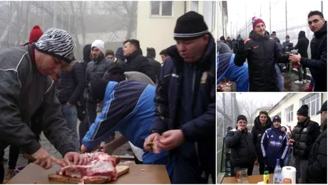SC Bacău s-a reunit pentru un ultim antrenament pe anul 2015, în jurul porcului!** Patru jucători s-au 
