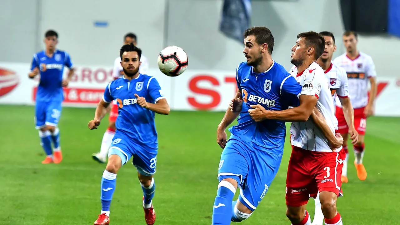 U Craiova - Dinamo 3-0. Un nou dezastru în deplasare pentru elevii lui Bratu. Mitriță a reușit dubla în repriza secundă