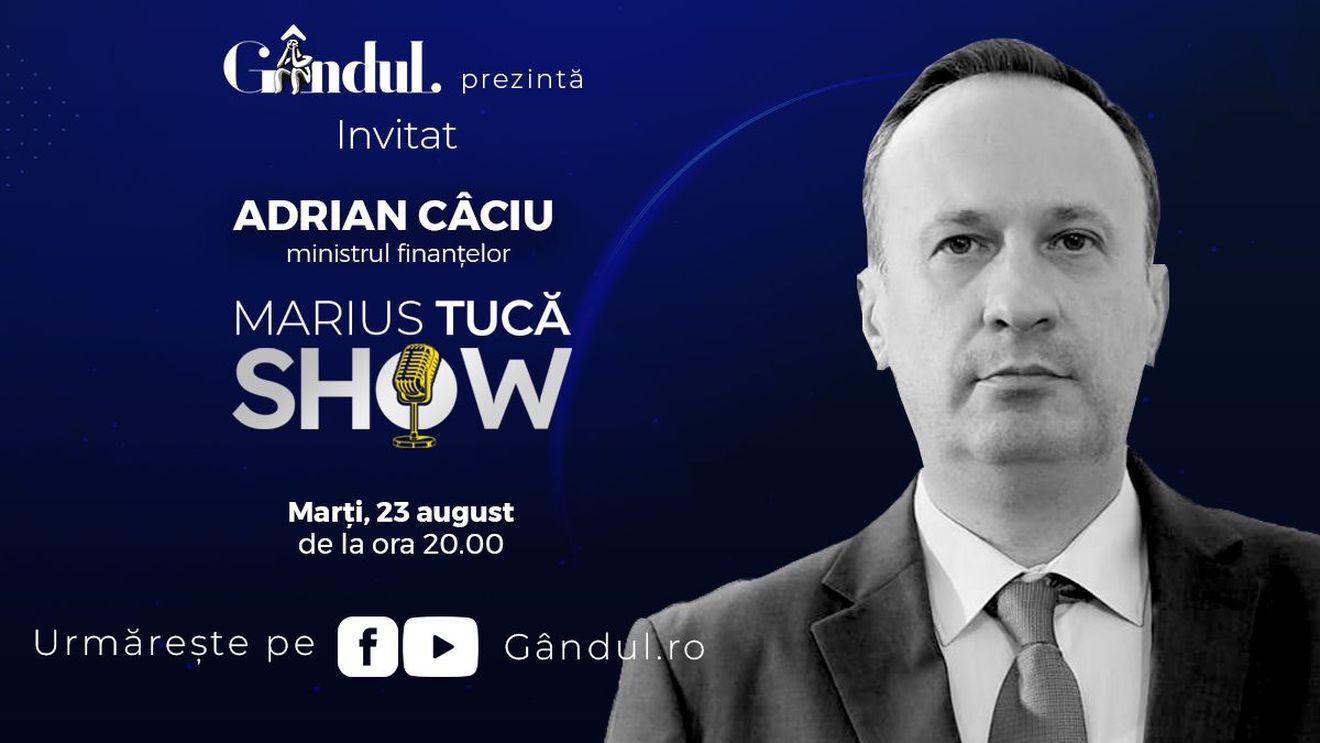 Marius Tucă Show începe marți, 23 august, de la ora 20.00, live pe gândul.ro