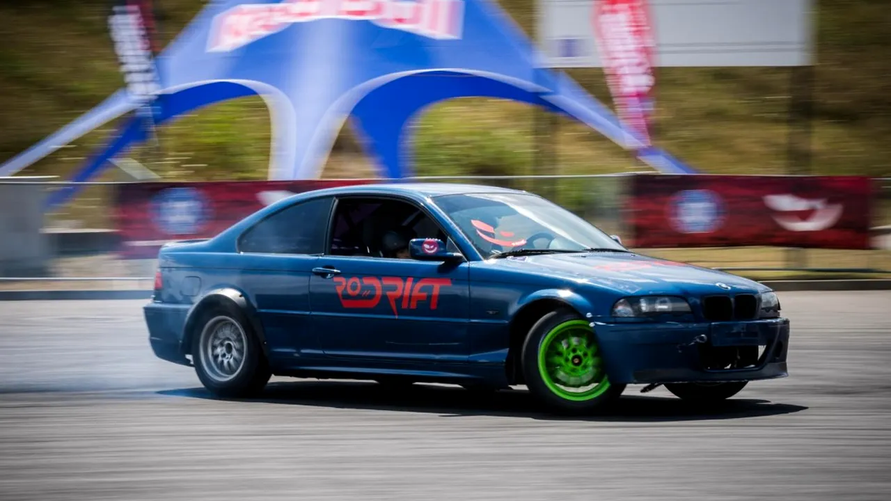 Eveniment special în București pentru amatorii de drift: Campionii sunt pe circuit, nu pe șosele