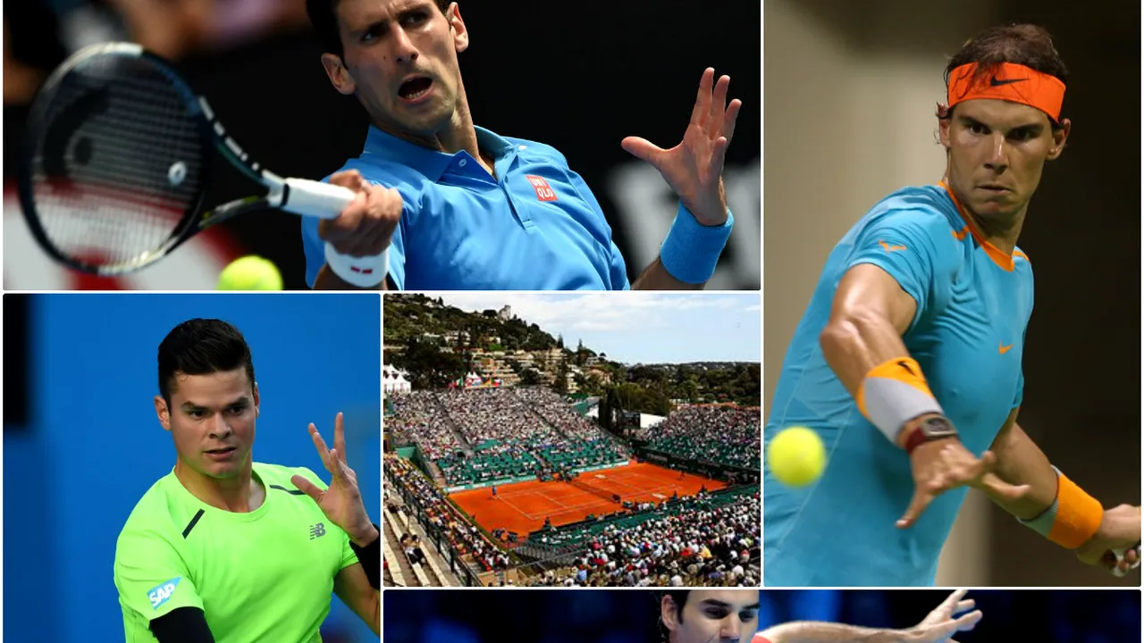 Zarurile au fost aruncate la Monte Carlo: start în sezonul european de zgură cu promisiunea a două sferturi de finală revanșă pentru surprizele ediției 2014 și o semifinală de gală Nadal - Djokovic