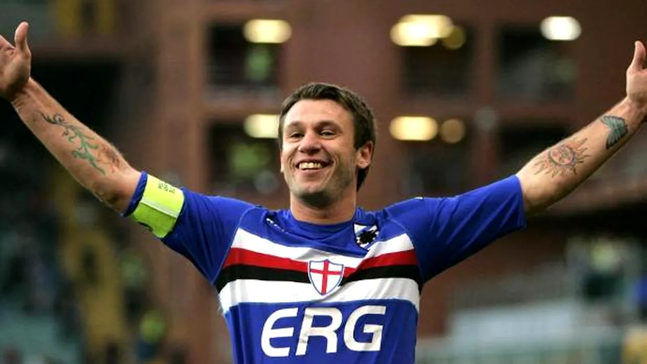 Sampdoria renunță la golgheter**: Cassano, exclus din lot după ce a refuzat un premiu! Vezi ce echipe îl vor