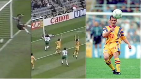 VIDEO | 21 de ani de la cel mai frumos gol al naționalei care n-a fost acordat! Dorinel Munteanu și "bomba" pe care arbitrii au scos-o din poartă. "Simți frustrare..."