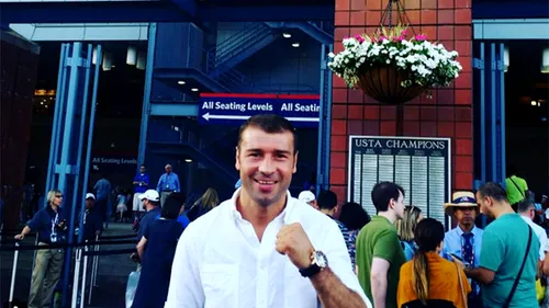 FOTO | Simona Halep a avut un suporter de lux la meciul cu Shelby Rogers! Lucian Bute a încurajat-o: 