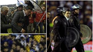 Scos cu scutierii la pauză! Antrenorul lui River a trăit spaima vieții la meciul cu Boca Juniors. Boca a câștigat primul derby din cele trei care vor avea loc în următoarele 11 zile