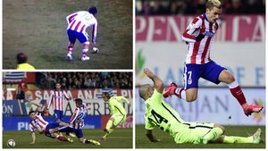 VIDEO | Nebunia de pe "Calderon". Arda Turan a aruncat cu gheata înspre arbitru, Gabi a fost eliminat la pauză, Atletico a terminat meciul în nouă jucători. Barca e în semifinalele Cupei Spaniei