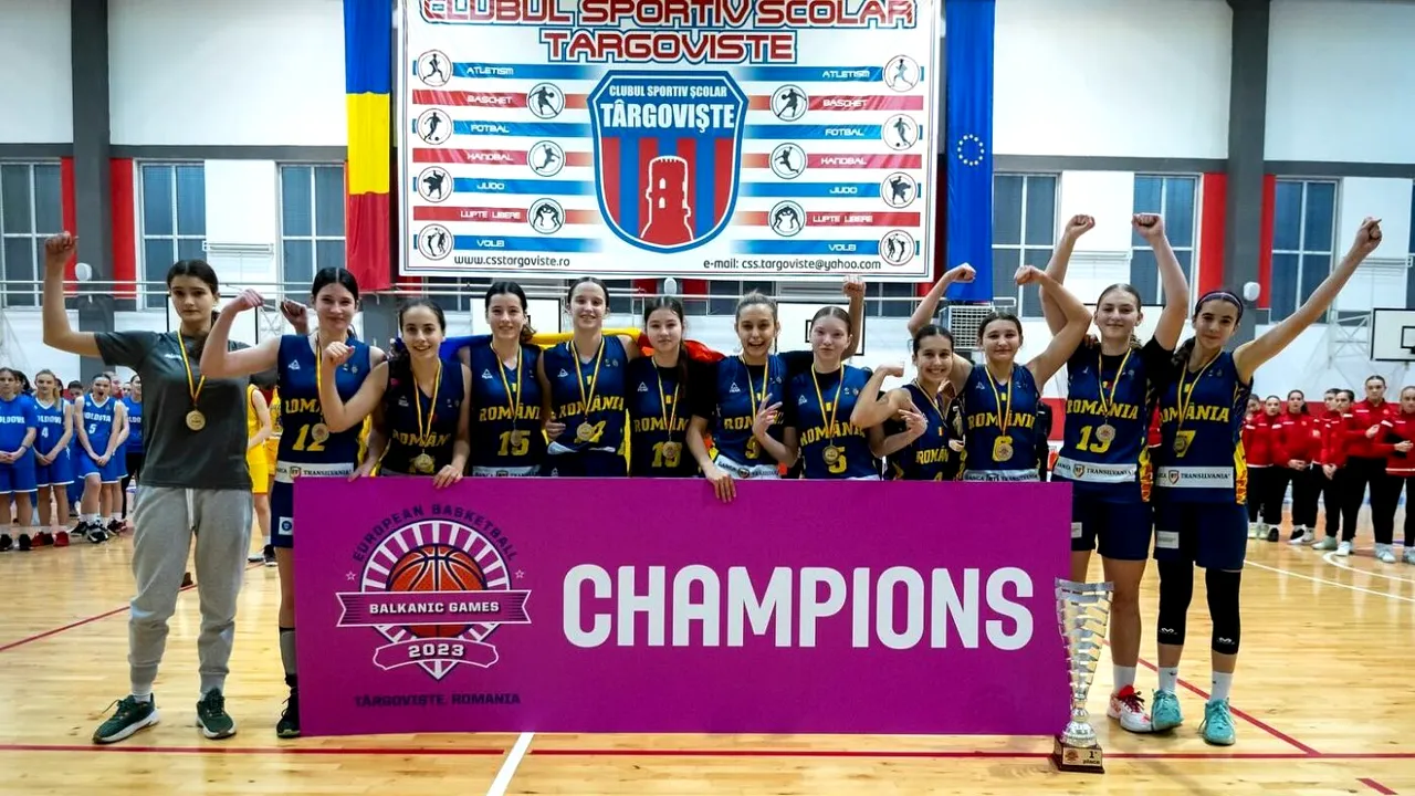 Victorie pentru naționala României Under 15 de baschet feminin la Jocurile Balcanice de la Târgoviște! În finală a învins reprezentativa Under 16