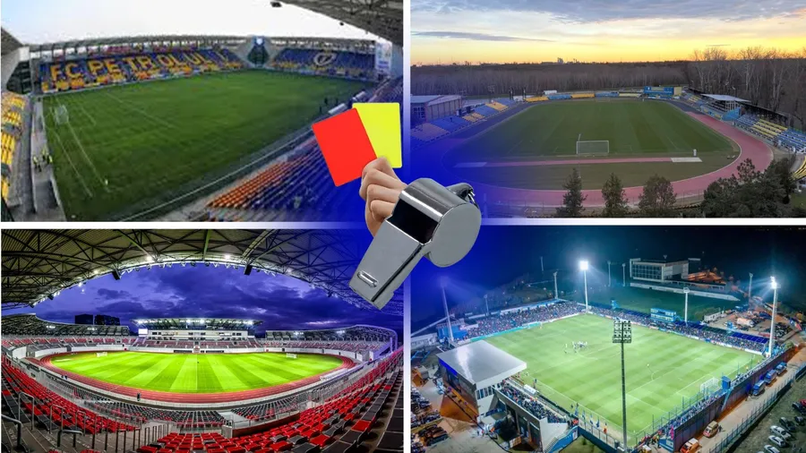 Cele patru stadioane unde se joacă azi ultima etapă din play-out Superliga