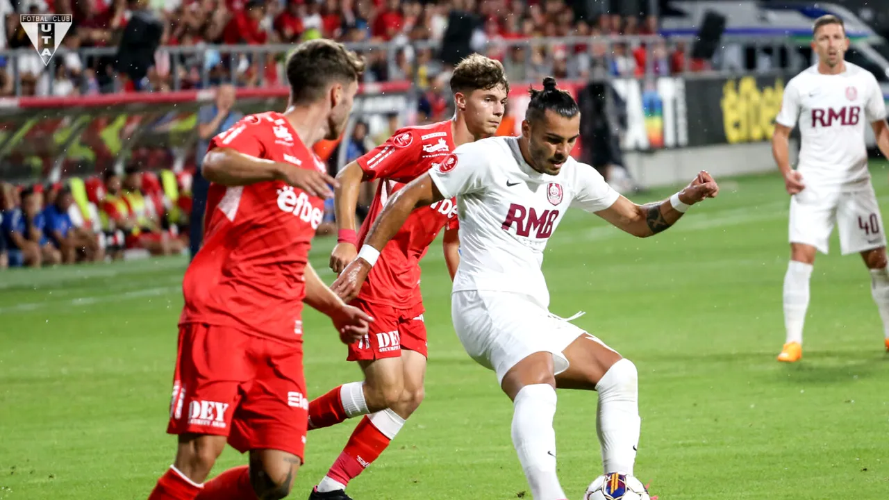 UTA Arad - CFR Cluj 1-3, în etapa a doua din Superliga | Echipa din Gruia, singura cu punctaj maxim până în prezent! Urmează turul cu Adana Demirspor din Conference League