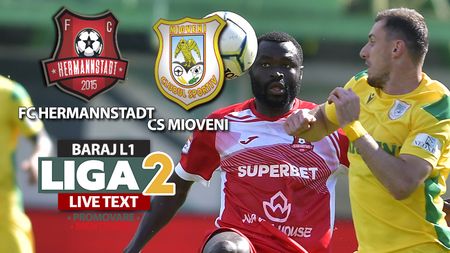 CS Mioveni dă lovitura la Mediaș și promovează în Liga 1. FC Hermannstadt retrogradează în Liga 2 după ce a terminat meciul în dublă inferioritate numerică