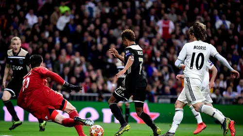 Liga Campionilor | Real – Ajax 1-4. Umilință istorică într-un meci nebun pe „Bernabeu”! Madridul, OUT din trei competiții într-o săptămână. Dortmund – Tottenham 0-1. Reus și Alcacer cu ratările, Kane cu golul