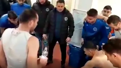 „Show” în vestiarul Clinceniului după victoria cu Dinamo. Jucătorii au dansat la bustul gol | VIDEO EXCLUSIV