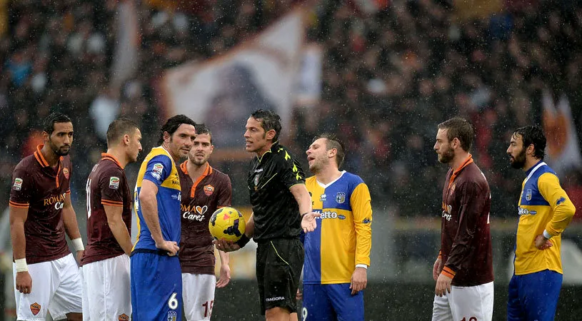 Meciul AS Roma - Parma, din Serie A, amânat din cauza ploii torențiale