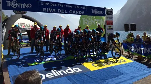 Sky a pierdut contratimpul pe echipe din prima etapă a Turului Trentino pentru 0,3 secunde în fața echipei Bora-Argon18. Androni-Giocattoli, echipa lui Țvetcov, a venit pe locul 14 din 16 echipe
