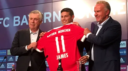 OFICIAL | James Rodriguez a fost prezentat la Bayern Munchen! Mijlocașul a fost împrumutat de Real Madrid până în 2019. Detaliile înțelegerii dintre cei doi „granzi”