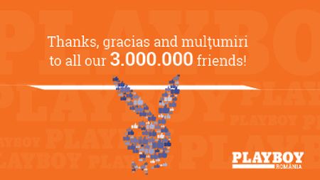 Playboy România, peste 3.000.000 de fani în rețeaua socială Facebook