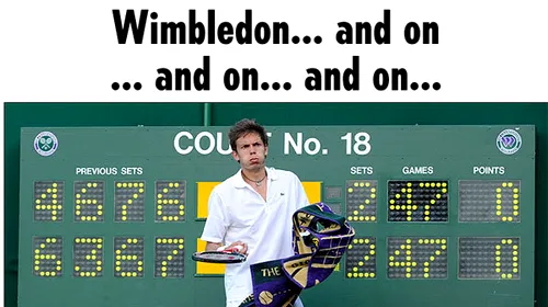 Mahut și Isner au pus meciul pe „repeat”! „Wimbledon…and on…and on…and on..”